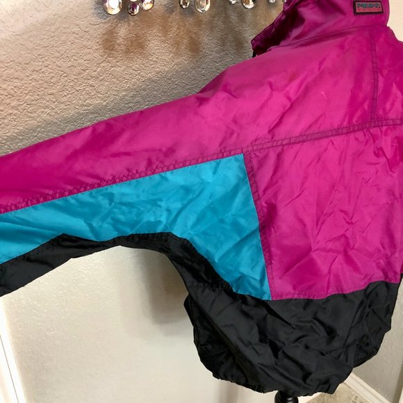 Super 90s Purple and Black Windbreaker Jacket -‎ Size Unisex Medium - Picture 9 of 11